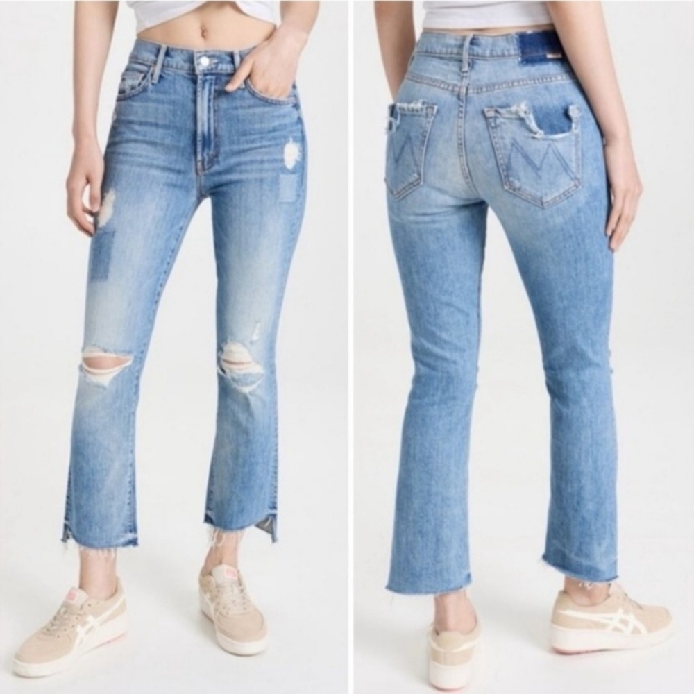 MOTHER The Insider Crop Step Fray Jeans in We are castaways. Size 25